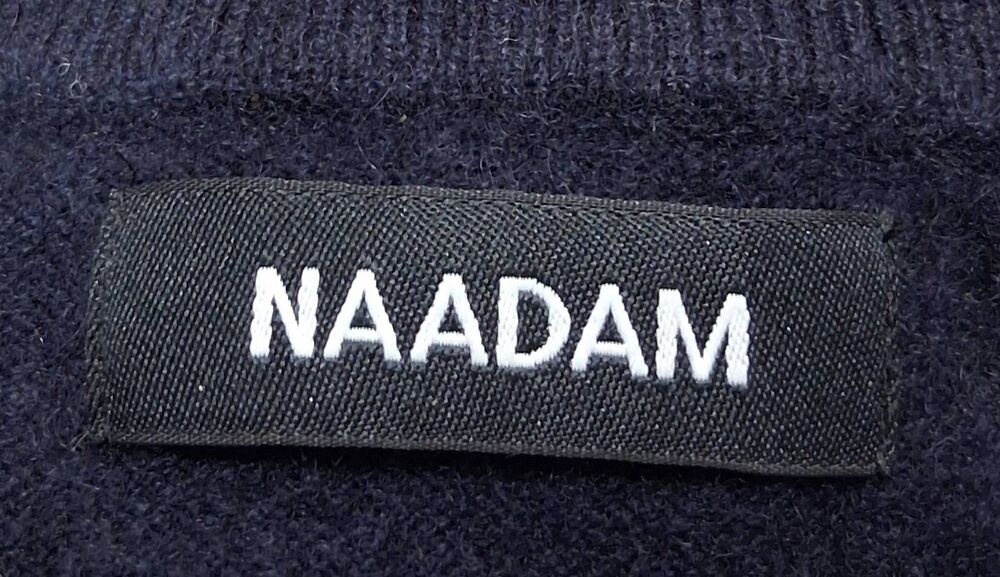 Naadam cashmere mens large sweater navy blue crewneck 100% cashmere - Picture 5 of 9